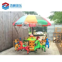 

Newest Design Little Kids Amusement Rides Plastic Carousel Swing Machine Power Flying Fish Ride