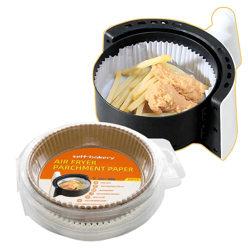 

Air Fryer Nonstick Paper Liner Round Food Grade Oil-proof Paper For Air Fryer Baking Roasting