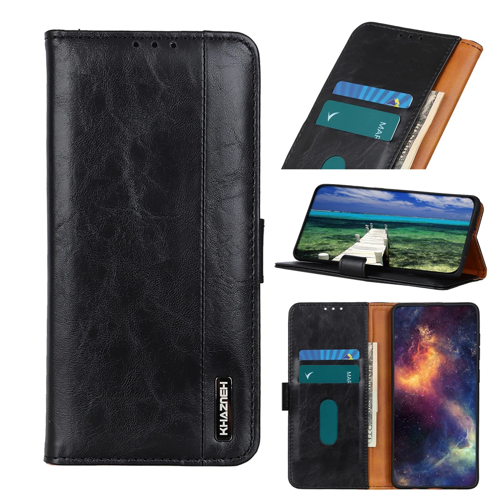 

Bison pattern PU Leather Flip Wallet Case For Vodafone Smart E11 With Stand Card Slots, As pictures