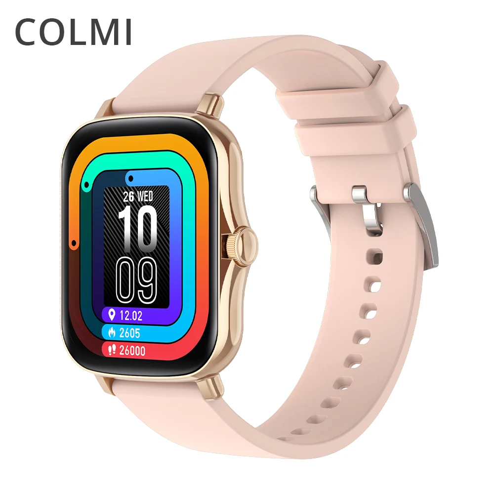 

Plus Smart Watch Wristband Smartwatch Colmi P8 Rosado New Design 2021 Android Phones Womens Fashion Wholesale Mobile Accessory