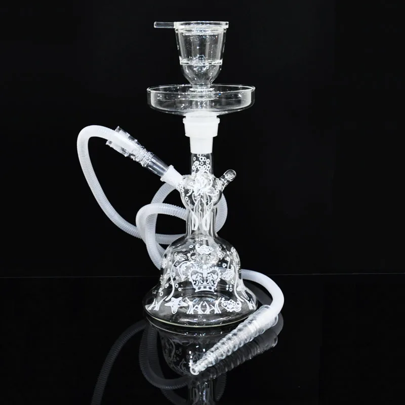 

Frosted Design Al Fakher Glass Hookah Shisha Smoking Water Pipe Complete Set Hookah for Tobacco Nargile Sheesha Accessories