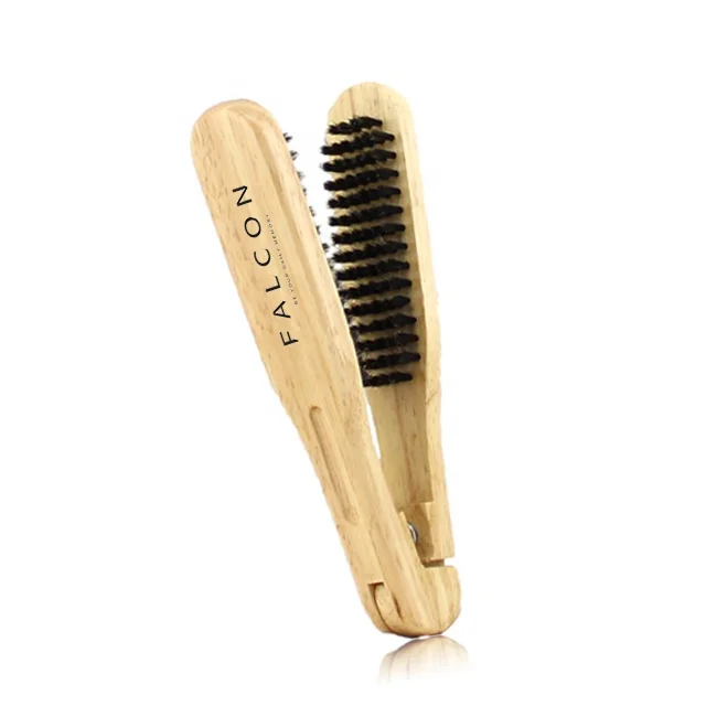 

Professional Boar Bristle Double-Sided Hair Brush Comb Wooden Anti-static Hair Straightener Tool Comb Hair Splint Comb, Bamboo