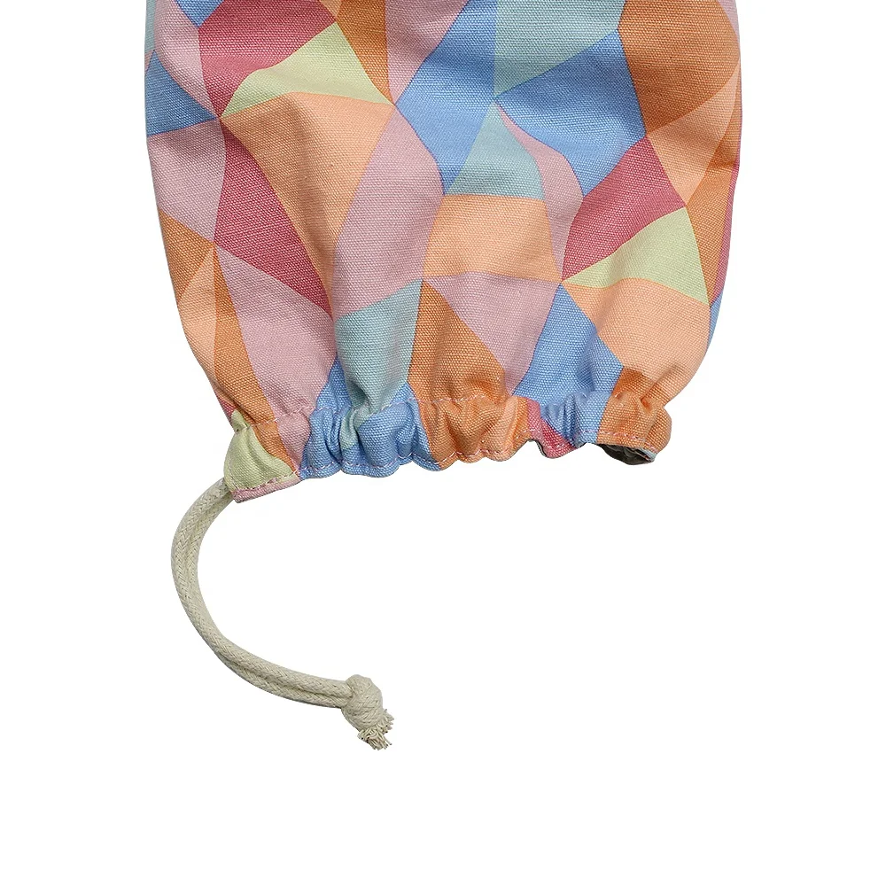 
Factory promotion large capacity 8oz canvas makeup pouch travel drawstring storage organizer bag 