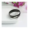 Hot 4mm 5mm Men Women's Stainless Steel Bands Ring Black Silver Valentine Love Couples Promise Engagement Ring