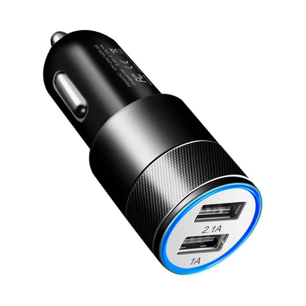 

Customized Mini Universal Chargers Mobile Phone Portable Triple 5V 3.1A 2.1A Car Charger For Cell Phones, White-gold,white-silver,white-blue,white-red,white-pink etc