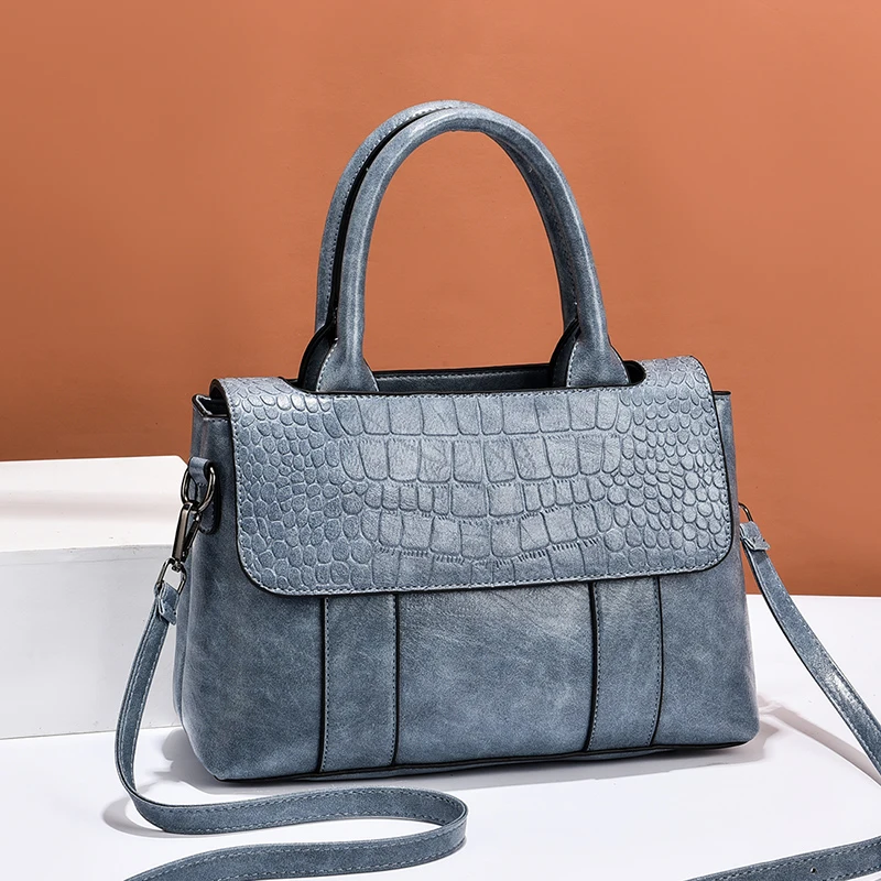 

2021 bolsos Custom Logo Handbag PU Leather Sling Bag Ladies Crocodile Pattern Mini Bags