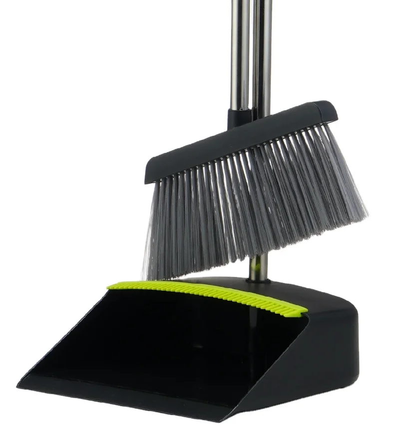 

Broom and Dustpan Set with Self-Cleaning Broom Bristles