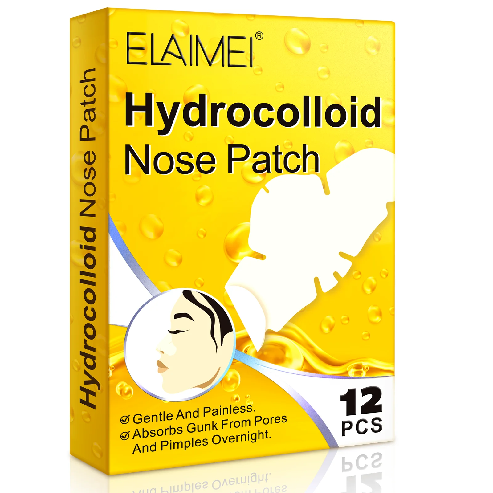 

OEM Private Label Hydrocolloid Nose Patches Nose Pores Pimples Deep Cleansing Acne Spot Blackhead Remover Nose Patch