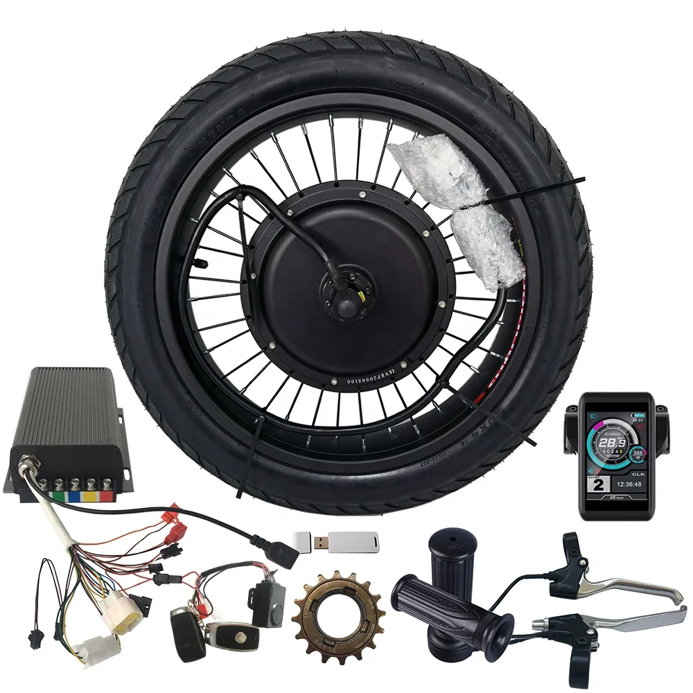 

72v 5000w 20X4.0 electric bicycle brushless hub motor ebike conversion kit with KENDA tyre