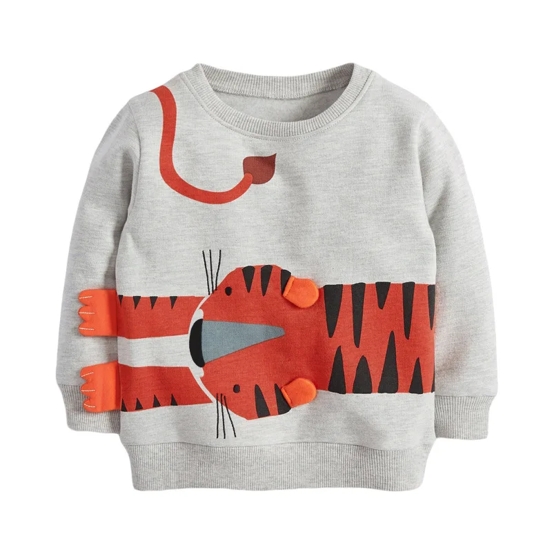 

Boy Kids Tiger Print Sweater Babay Cartoon Pullover Sweater Clothes
