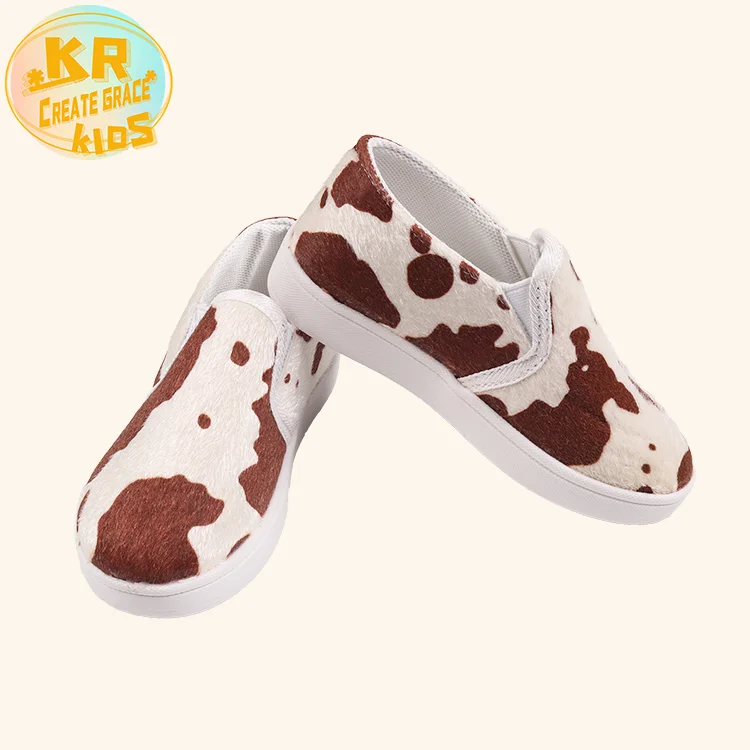 

Boutique Hot Sale Cow Print Children's Casual Shoes Toddler Shoes With Factory Price, Custom