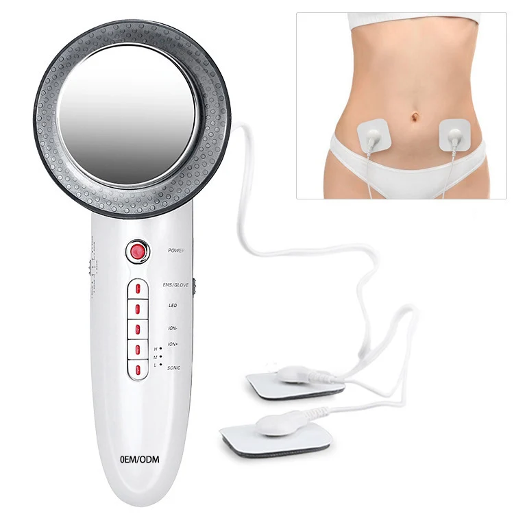 

6 In 1 EMS Ultrasonic Cavitation Galvanic Body Slimming Massager Infrared Weight Lose Therapy Ultrasound LED Facial Care Machine