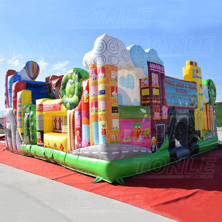 Fun City Theme Inflatable Playland For Kids Buy Inflatable Playground