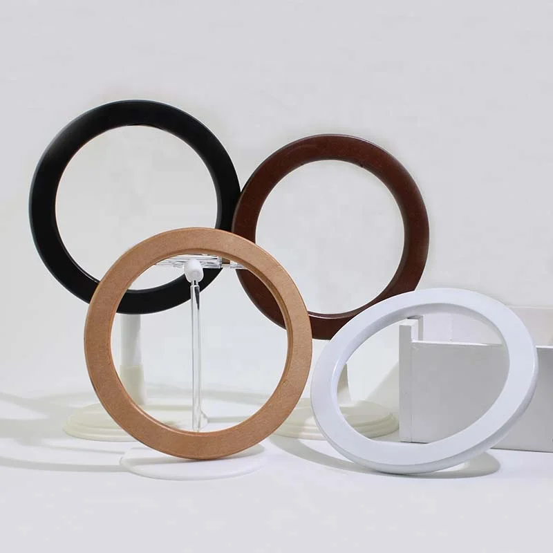 

Nolvo World 4 Colors 13.5cm Purse Round Tabular Wood Handles Bag Handle Wooden For Handbag Accessories