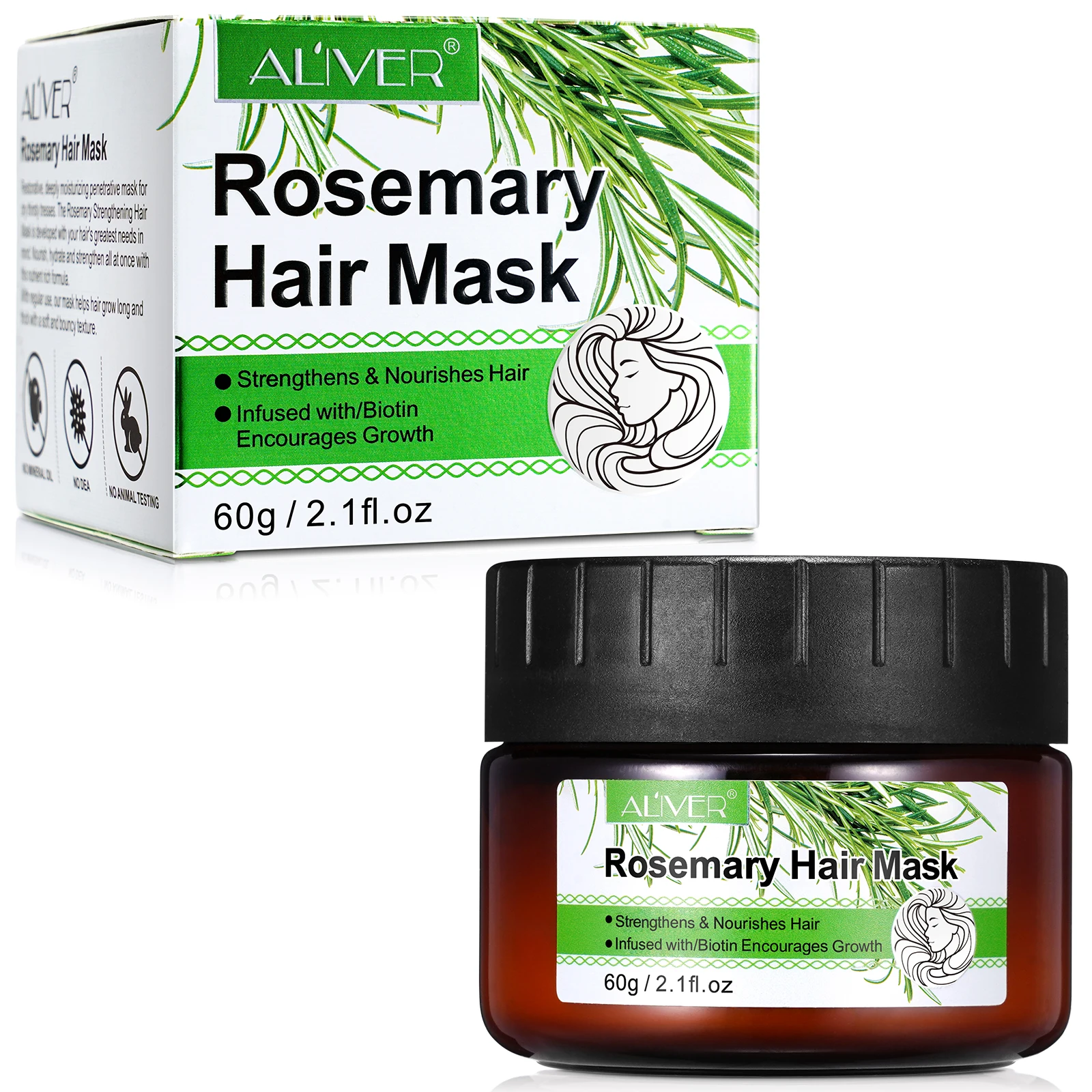 

ALIVER private label hair mask treatmentsbiotin encourages growth hydrating nourish vegan hair growth rosemary repair hair mask