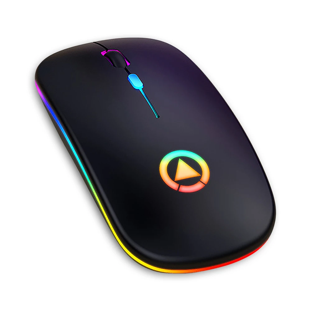 

Mini A2 Wireless Mouse with LED light silent mute computer accessories with 2.4GHZ BT3.0 BT5.0 Gaming Mouse rechargeable