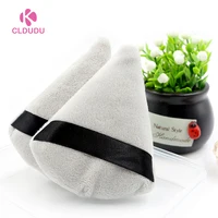 

new design triangle shaped cosmetic Cotton Makeup foundation sponge powder puff with ribbon