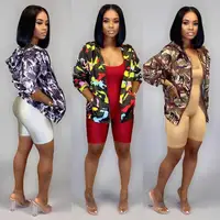 

fashion long sleeve camo print women hooded jacket with pocket