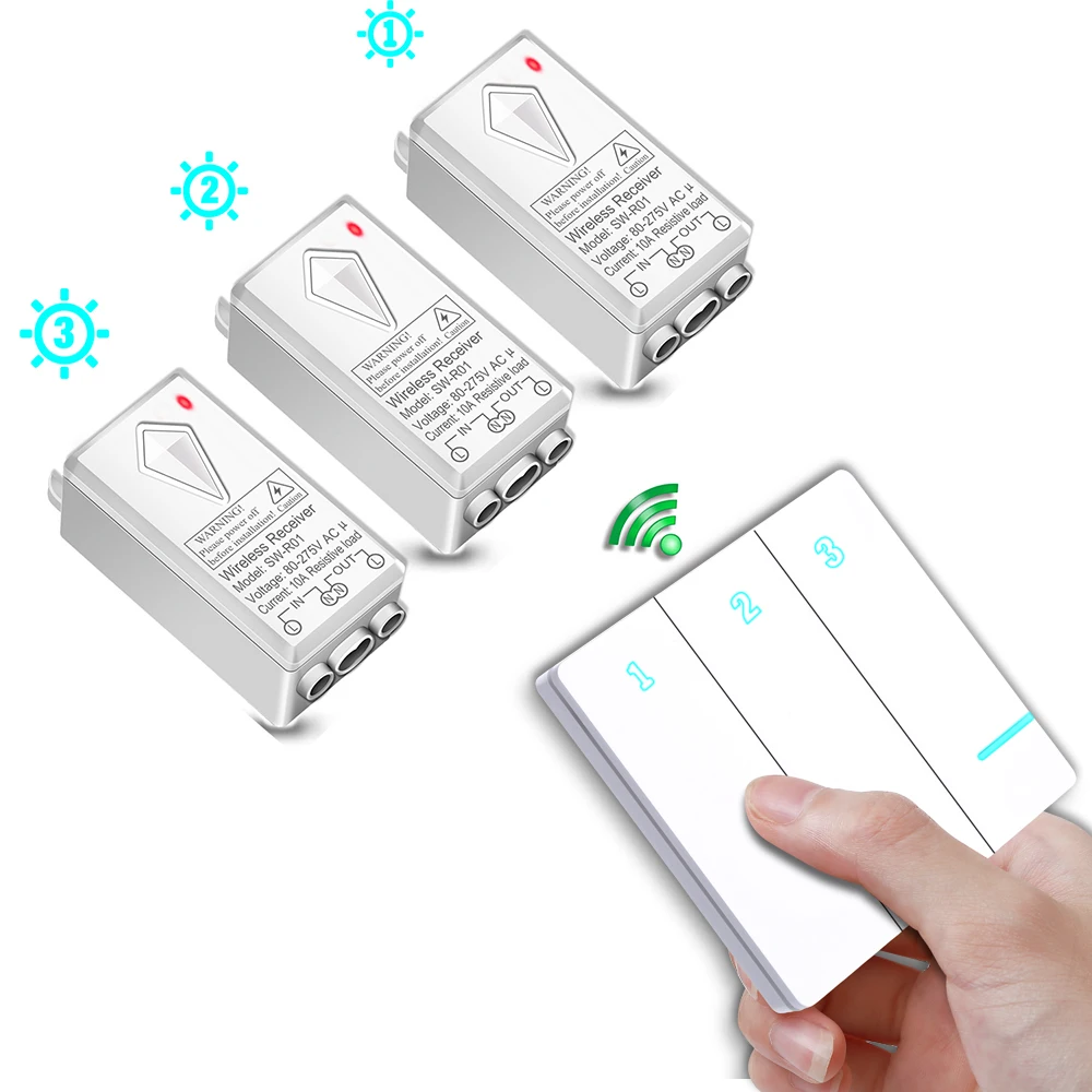 

Hot Selling Quality wireless rf remote control switch 6 major patents wall light wifi slimme draadloze schakelaar