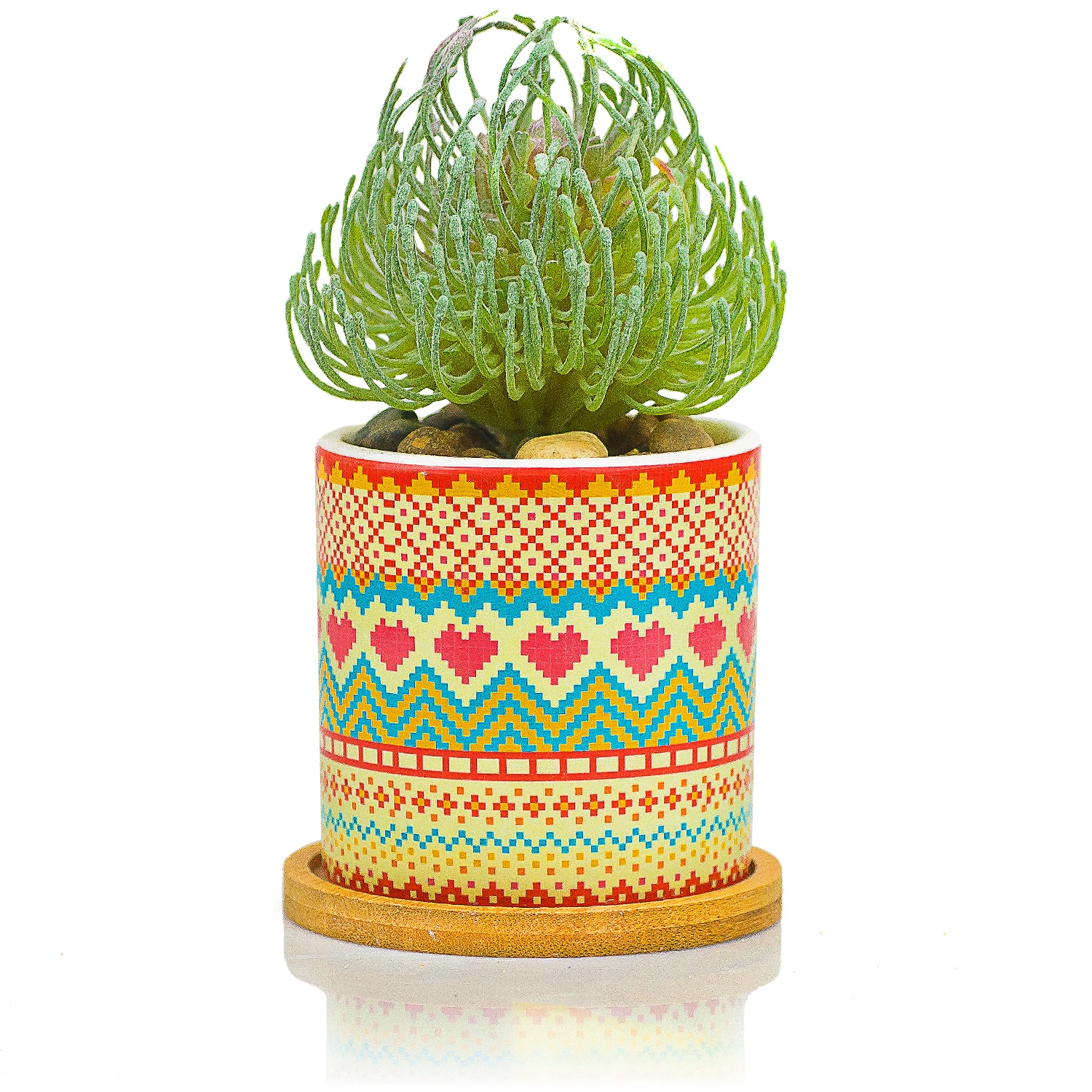 批发3 英寸釉多汁花盆仙人掌花盆容器迷你陶瓷花盆办公书籍