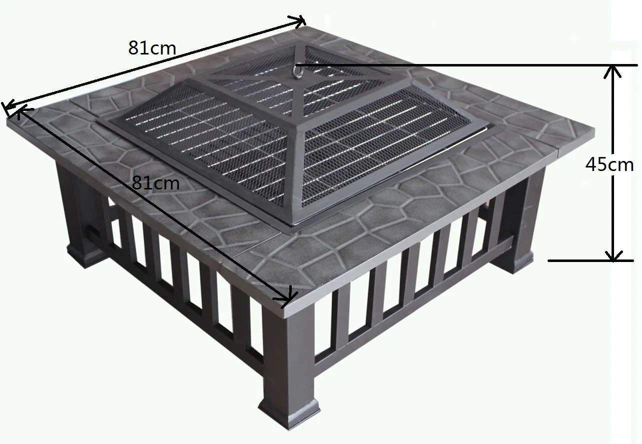 
Outdoor Steel Fire Pit BBQ patio heaters uk Garden Warmer Table Stove 