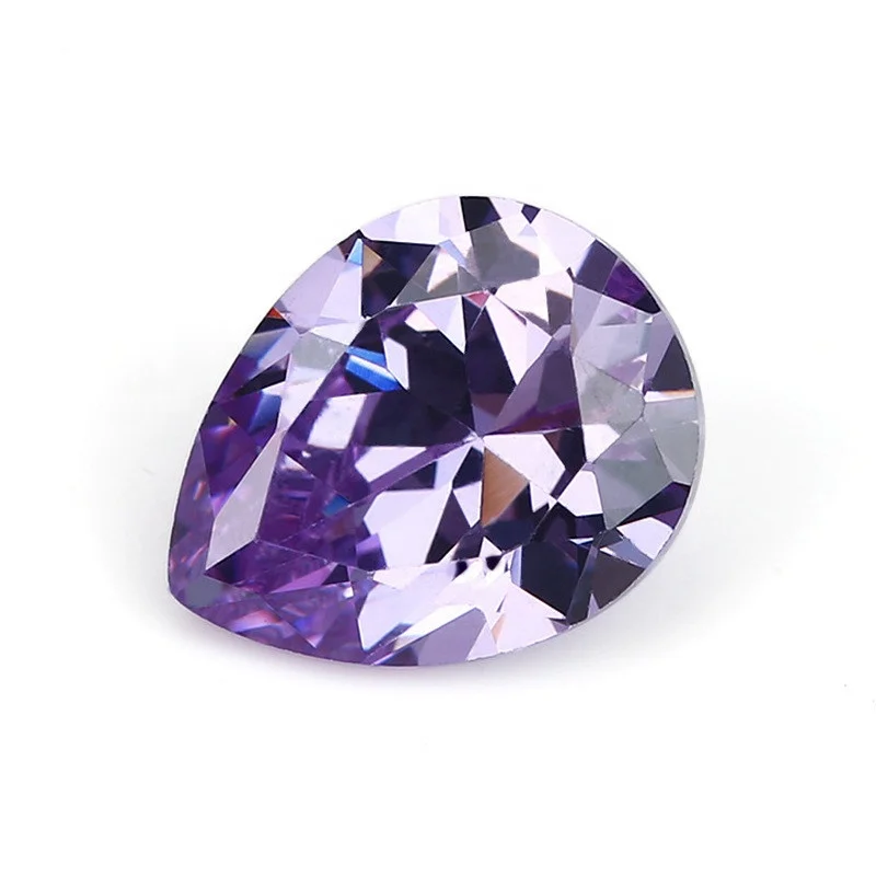 

HMOIS wholesale EF color VVS1 loose pear cut purple moissanite stone