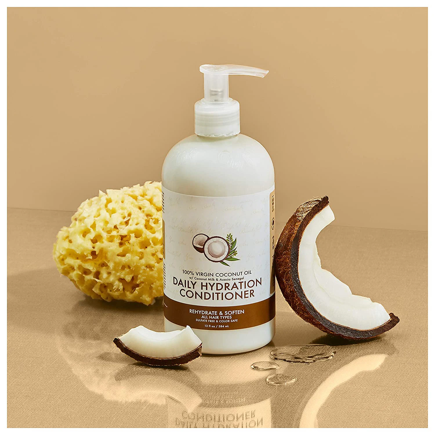 

QQLR OEM ODM hair conditioner 13 oz 100% Virgin Coconut Oil Hydrating Hair Care Leave In Conditioner
