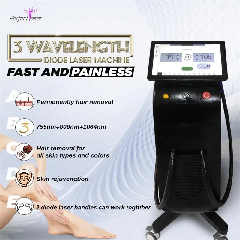 

2021 Professional Hair Removal 808nm Diode Laser Beauty Machine More Than 60 Million shots