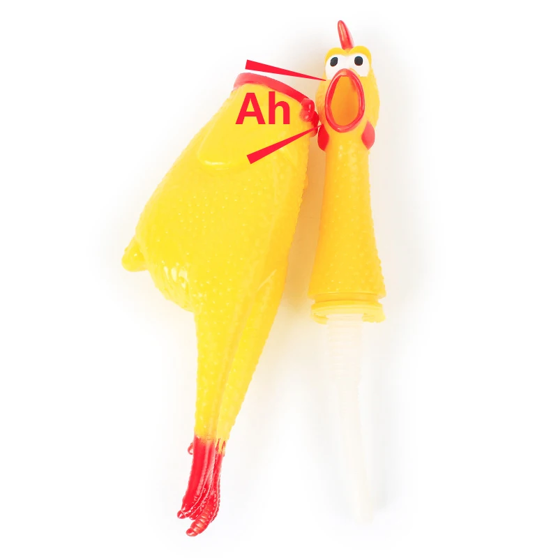 

2021 Hot sale funny yellow screaming chicken screaming chicken pet toy, Customized