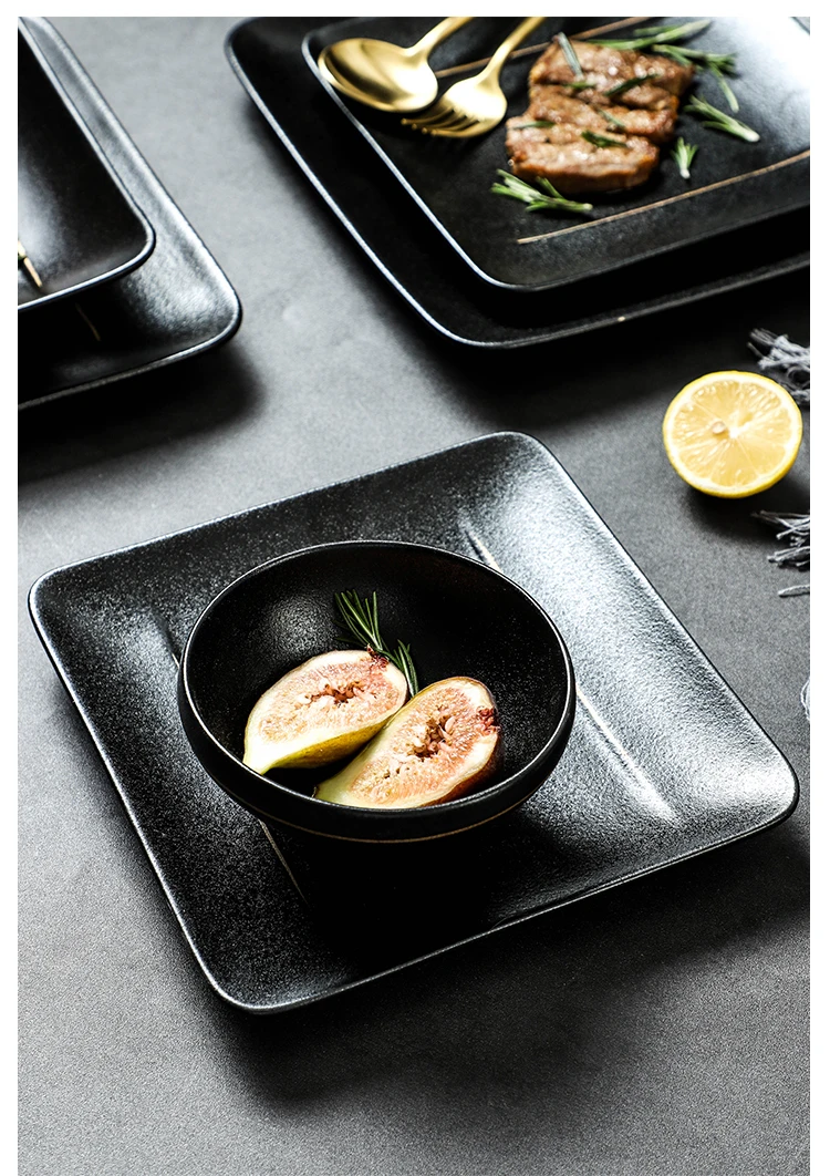 Ceramic Matte Black Dinnerware Matte Plate Black Dish Buy Matte Black Dinnerware,Matte Dish