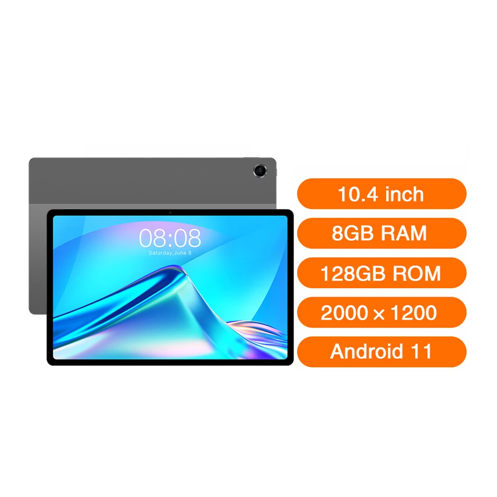

Teclast T40 PLUS Android 11 Tablets 10.4 inch 2000x1200 UNISOC T618 Octa Core 8GB RAM 128GB ROM 4G Network Wifi Tablet PC