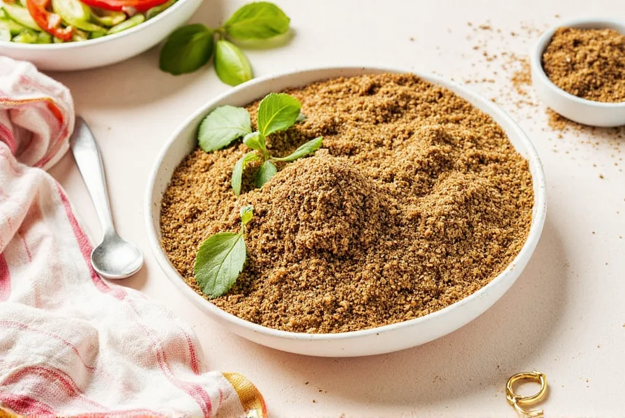 Tray of dried herbs and spices used in ranch seasoning