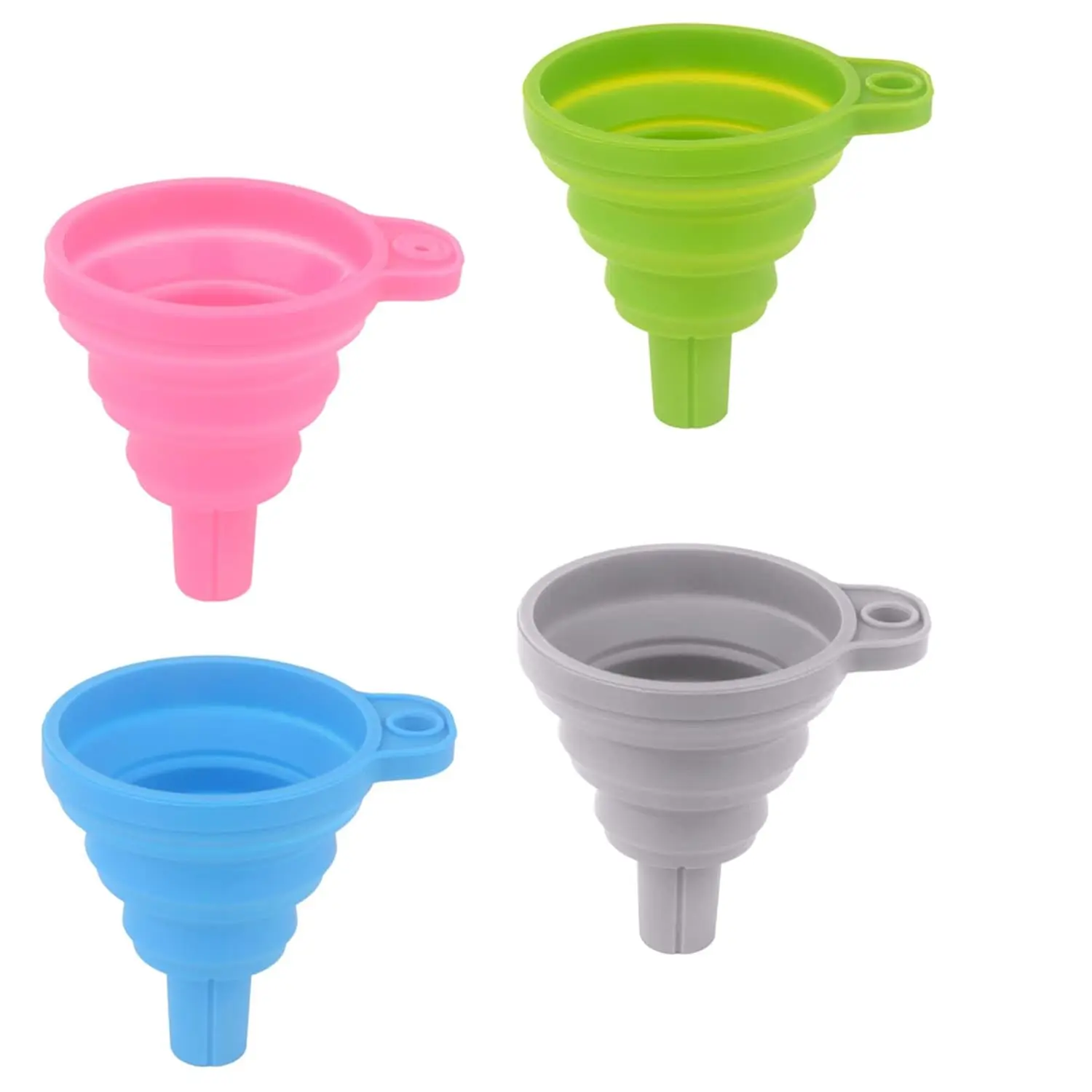 Food Grade Silicone Collapsible Funnel Foldable Small Funnels for Filling Water Bottle Liquid Powder Transfer