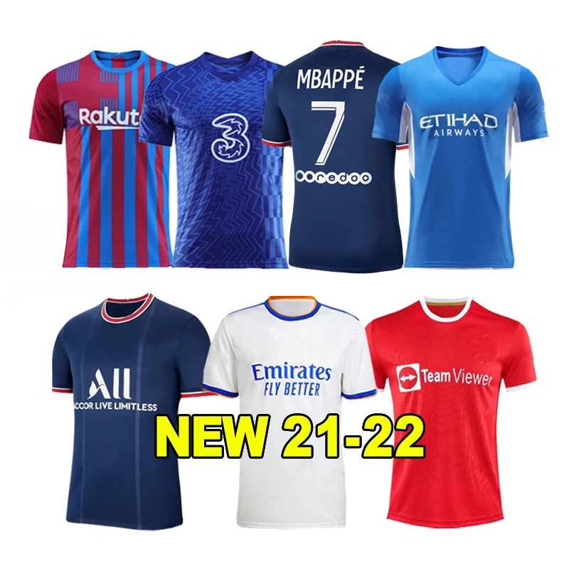 

Wholesale 21/22 New Season Soccer Jersey Football Shirts Black Red Stripe Thailand Quality Soccer Jersey For Men, All are avaliable