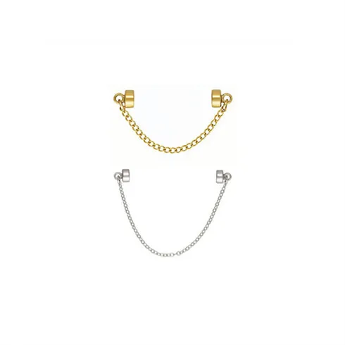 Classic 40mm 70mm Flat Cable Curb Safety Chain W/Clasp for Fashion Bracelet Making