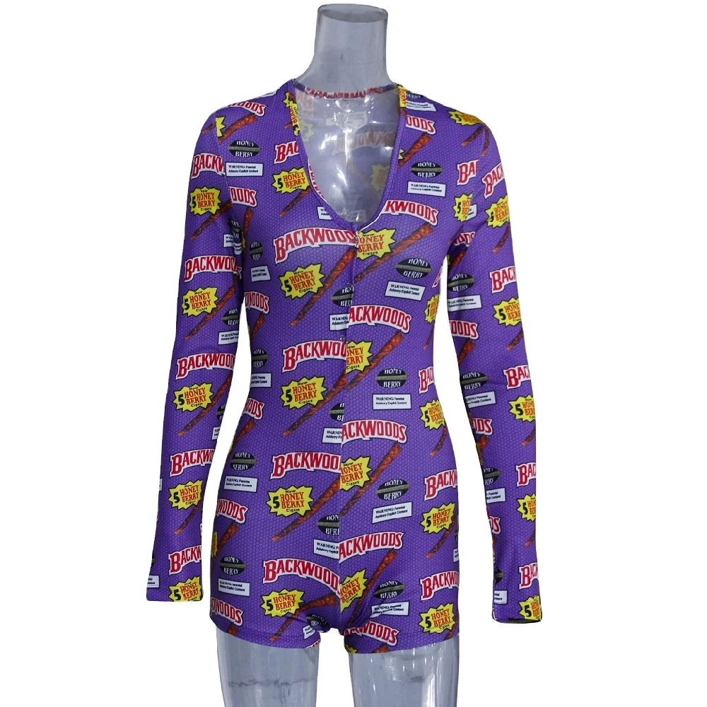 

wholesale long sleeve prints jumpsuit onsies adult sleepwear yes daddy onesie pajama