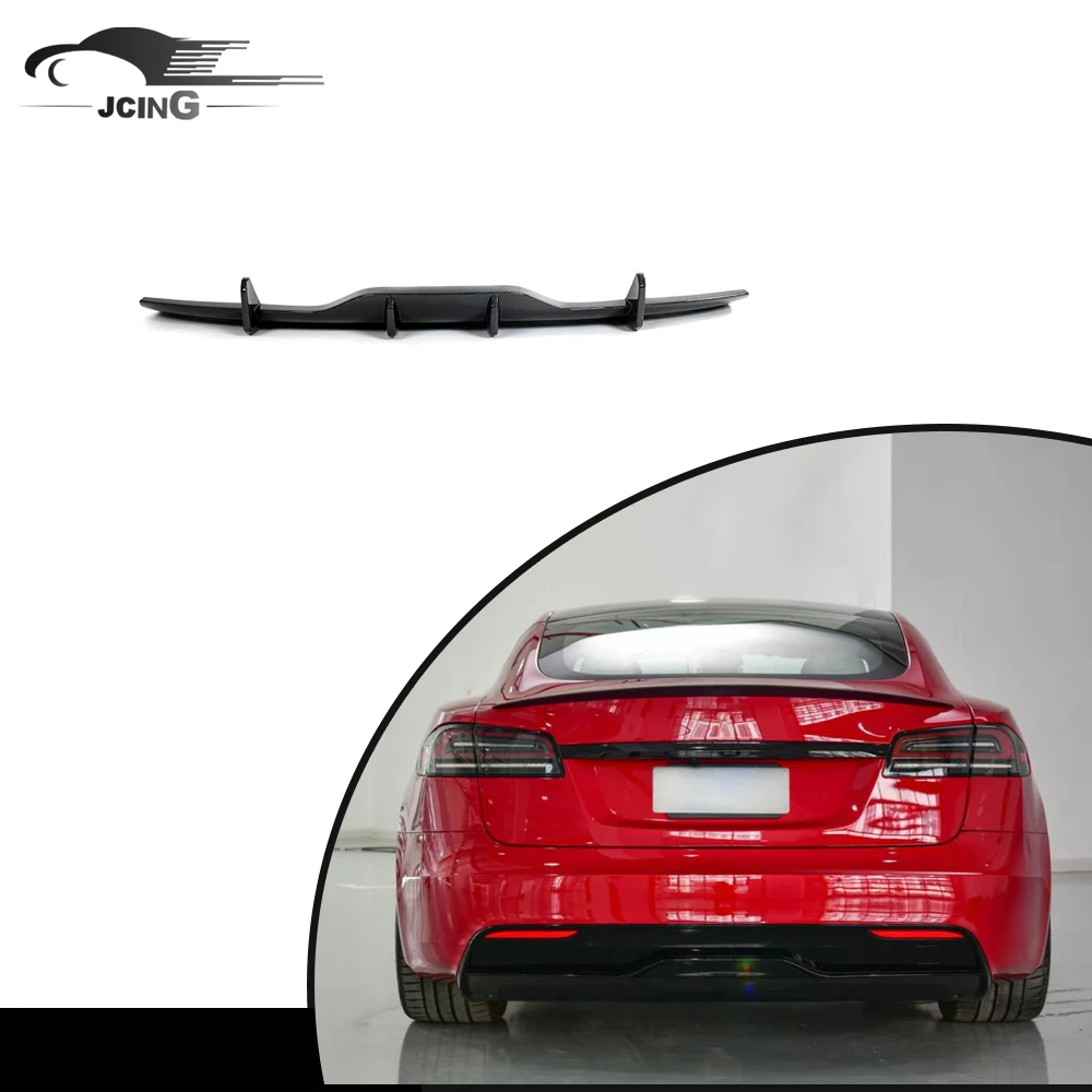 

Carbon Fiber Add-on Rear Diffuser for Tesla Model S Plaid 2021-2023 JC Style
