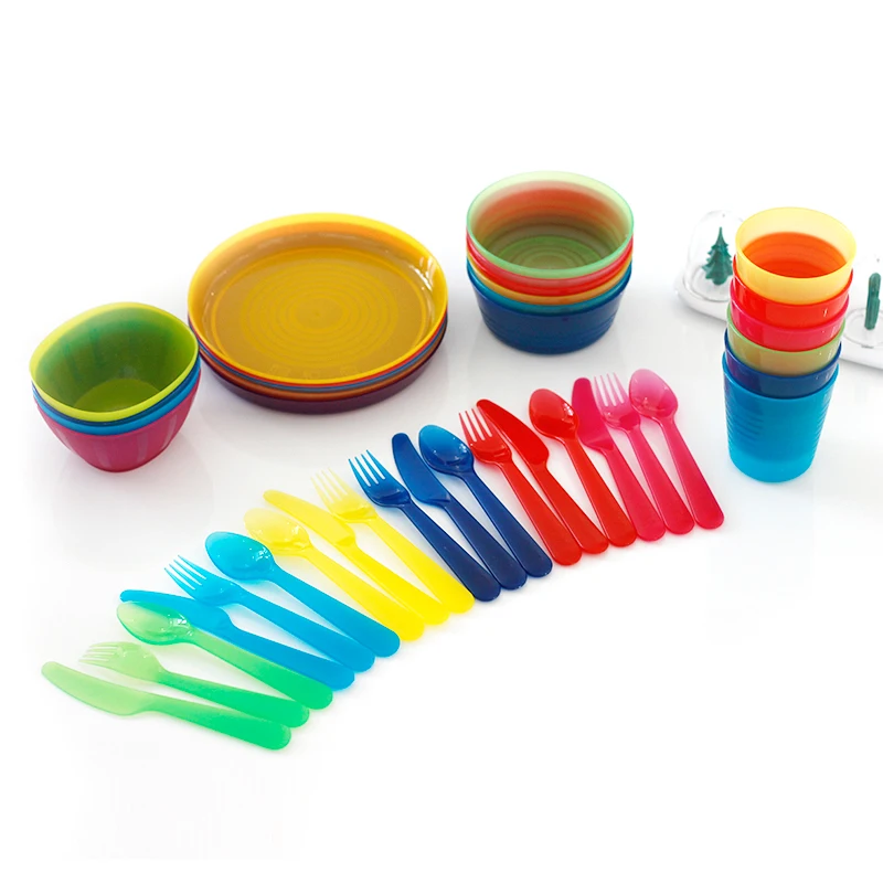 

hot sale Colorful kids dinnerware set children back to school customed color Bowl dinner kids plates sets dinnerware sets