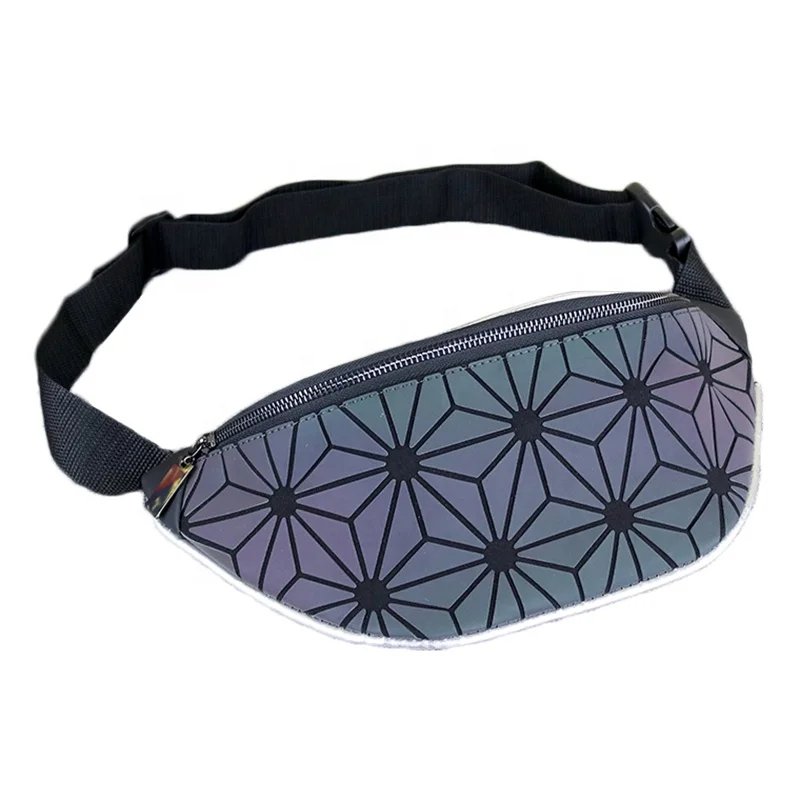

Designer Reflective Geometric Bag Sports Waist Bag For Women
