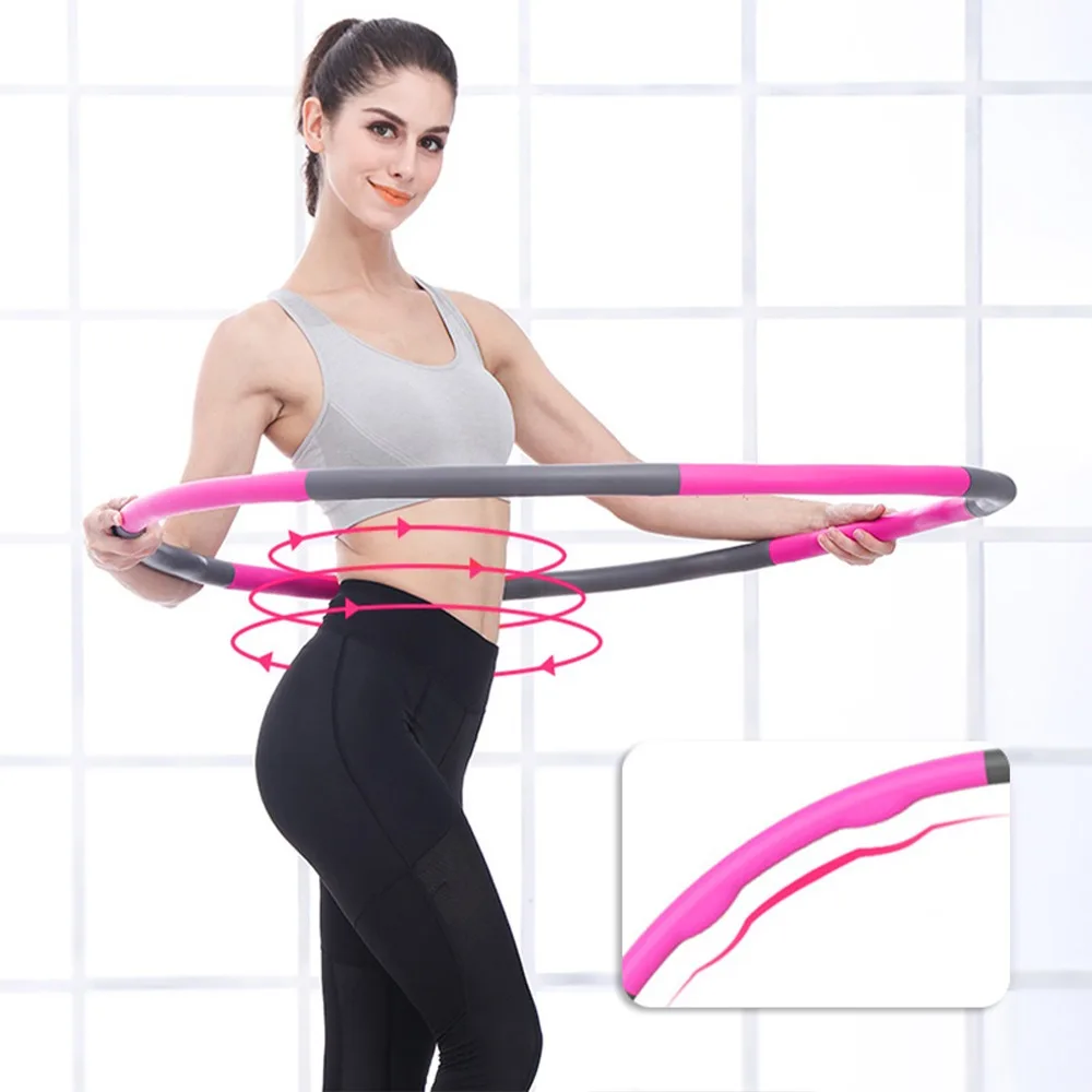 

Segorts hoolah hoop weight loss adjustable exercise hula ring weighted belly hula hoops for adults weight loss, Red blue pink orange grey