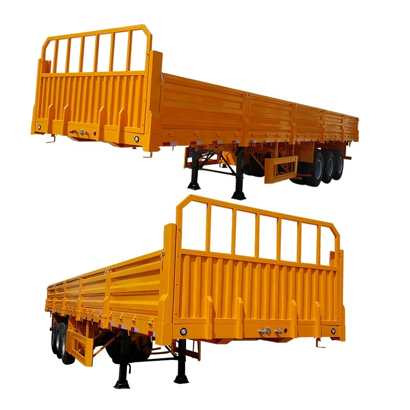 

34 tons High Board Trailer Side Board Cargo Transport Trailers 50t Payload Semi Trailer, Customers optional