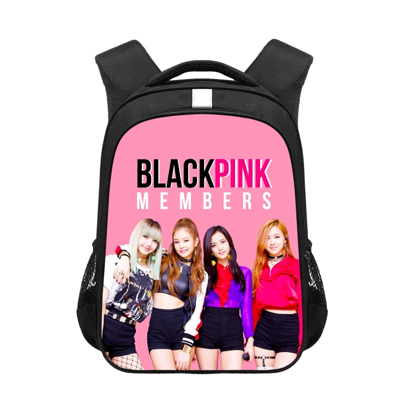 

Fashion KPOP Blackpink Print Women Backpack School Bag for Kids Black Pink Girl Custom Leisure Backpack Ladies Daily Bags, Black with graphic prints