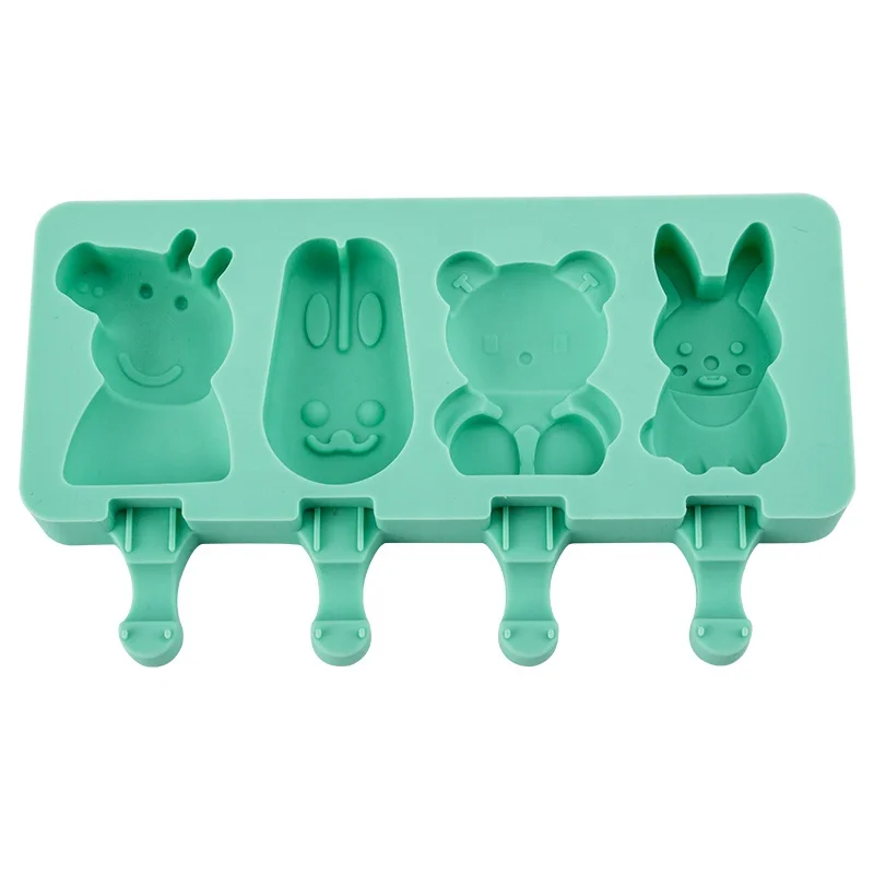 

Cute DIY Silicone Ice Cream Tools Food Grade Ice Cream Mold For Kids, Mint green