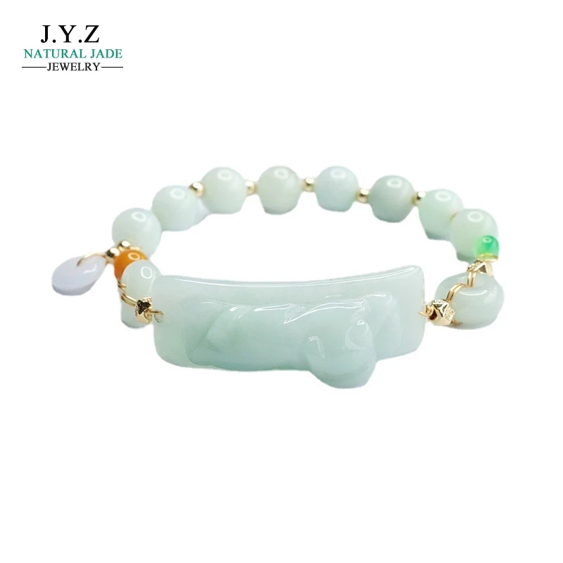 

Natural A Cargo Jade Bracelet Hand Brand Safeness Ring Round Beads Bracelet Factory Wholesale FC3040112