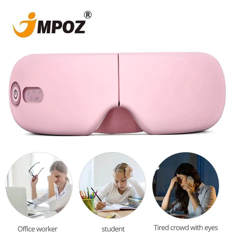 

2021 wholesale smart Electric eye care massage with heat compression 4d portable smart air bag massage vibration eye massager, Black/pink/white