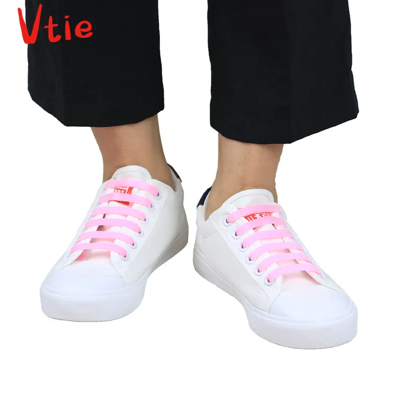 

No Tie Shoelaces for Kids Lacing Shoes Silicone Glitter Elastic Shoelaces Adult Multifunction Custom Printed Shoelaces