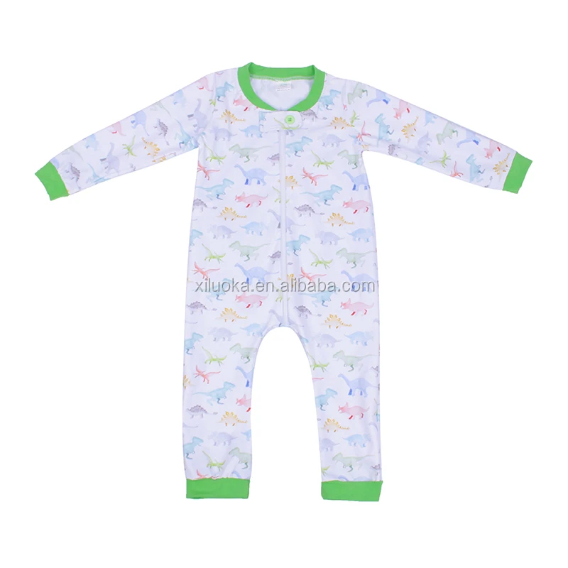 

Spring Baby Clothes Long Sleeve Zipper Jumpsuit Dinosaur Baby Boy Romper, Picture