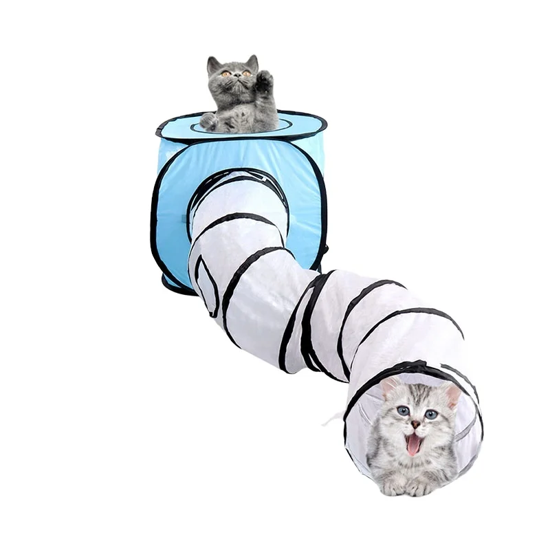 

Foldable Easy To Carry Two In One Tent S-Shaped Tunnel Hole Motion pet cat Toy