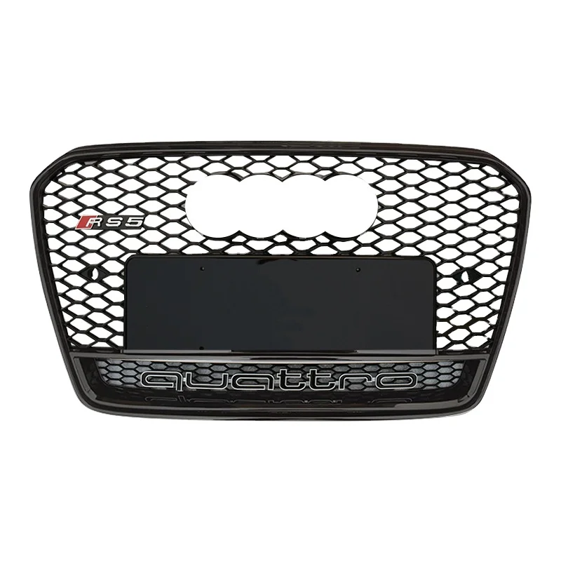 

Free shipping RS5 front grille with quattro for Audi A5 S5 honeycomb grill for Audi A5 S5 B8.5 2012 2013 2014 2015 2016