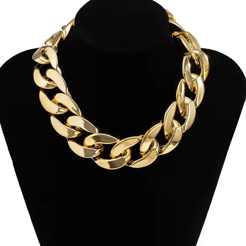 Exaggerated necklace thick chain ccb gold necklace female accessories hip-hop retro fashion jewelry